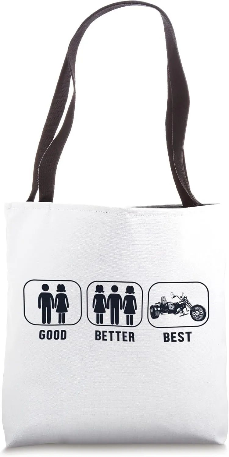 Good Better Trike Three-Wheeled Motorcycle Motorbike Trike Tote Bag