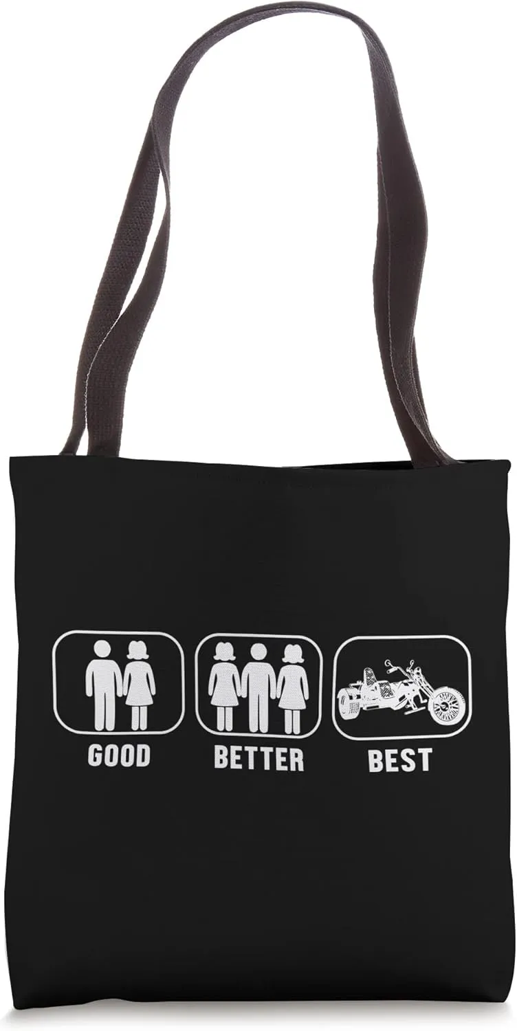 Good Better Trike Three-Wheeled Motorcycle Motorbike Trike Tote Bag