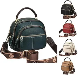 Gpmsign Leather Bag,Gpmsign Bags, Crossbody Leather Bags For Women, Compartment Adjustable Wide Shoulder Strap Leather Bag