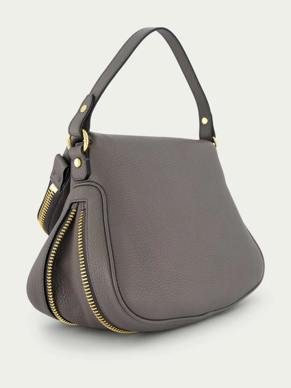 Grain Leather Jennifer Medium Double Strap Bag
