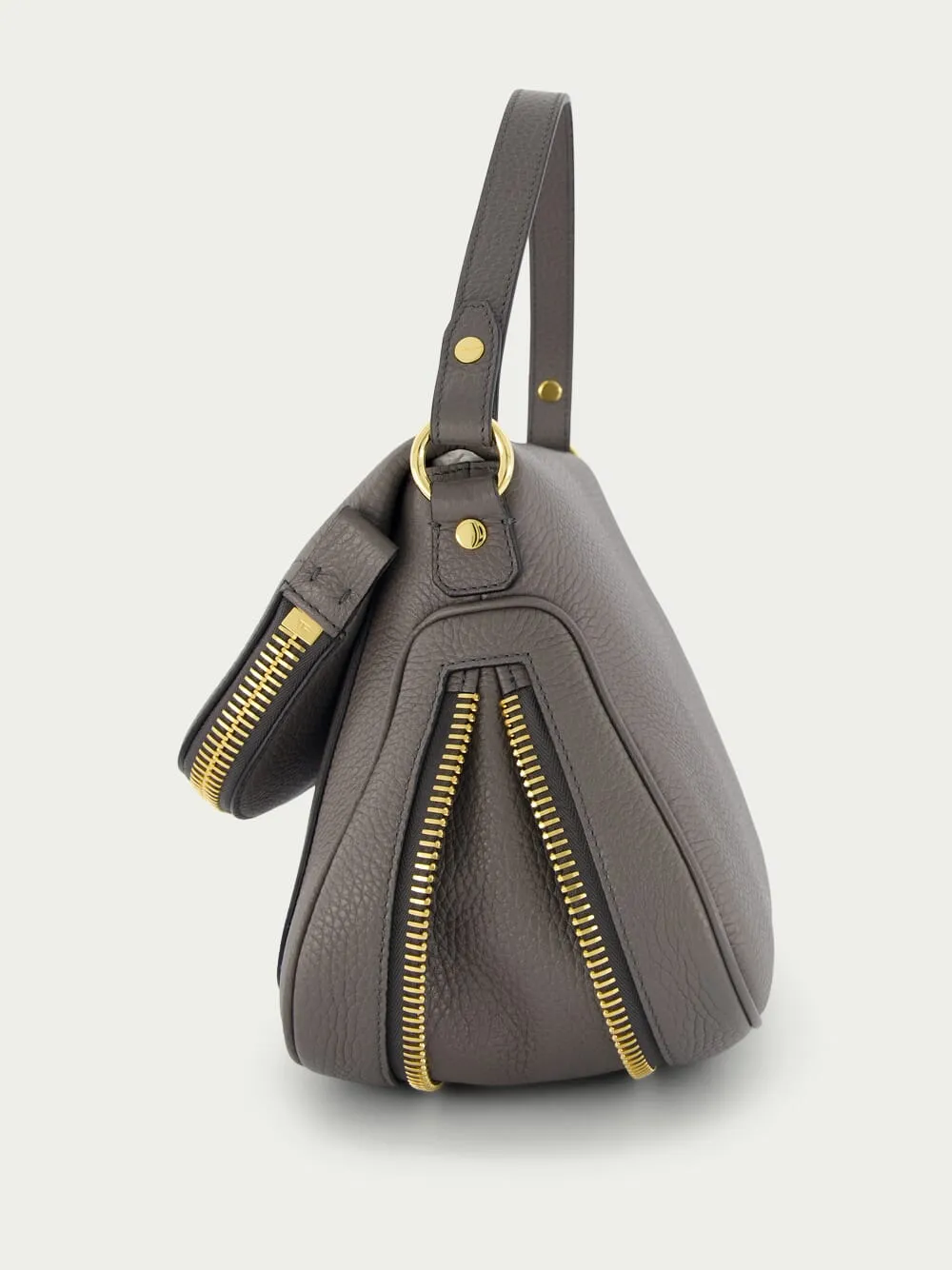 Grain Leather Jennifer Medium Double Strap Bag