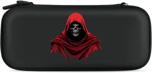 Grim Reaper Red Cloak Compatible with Switch Carrying Case Hard Travel Game Bag Pouch with 15 Games Accessories