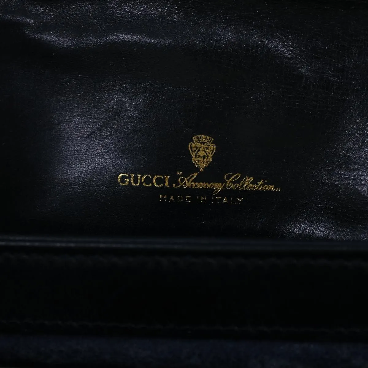 GUCCI GG Canvas Shoulder Bag PVC Leather Navy yk7925