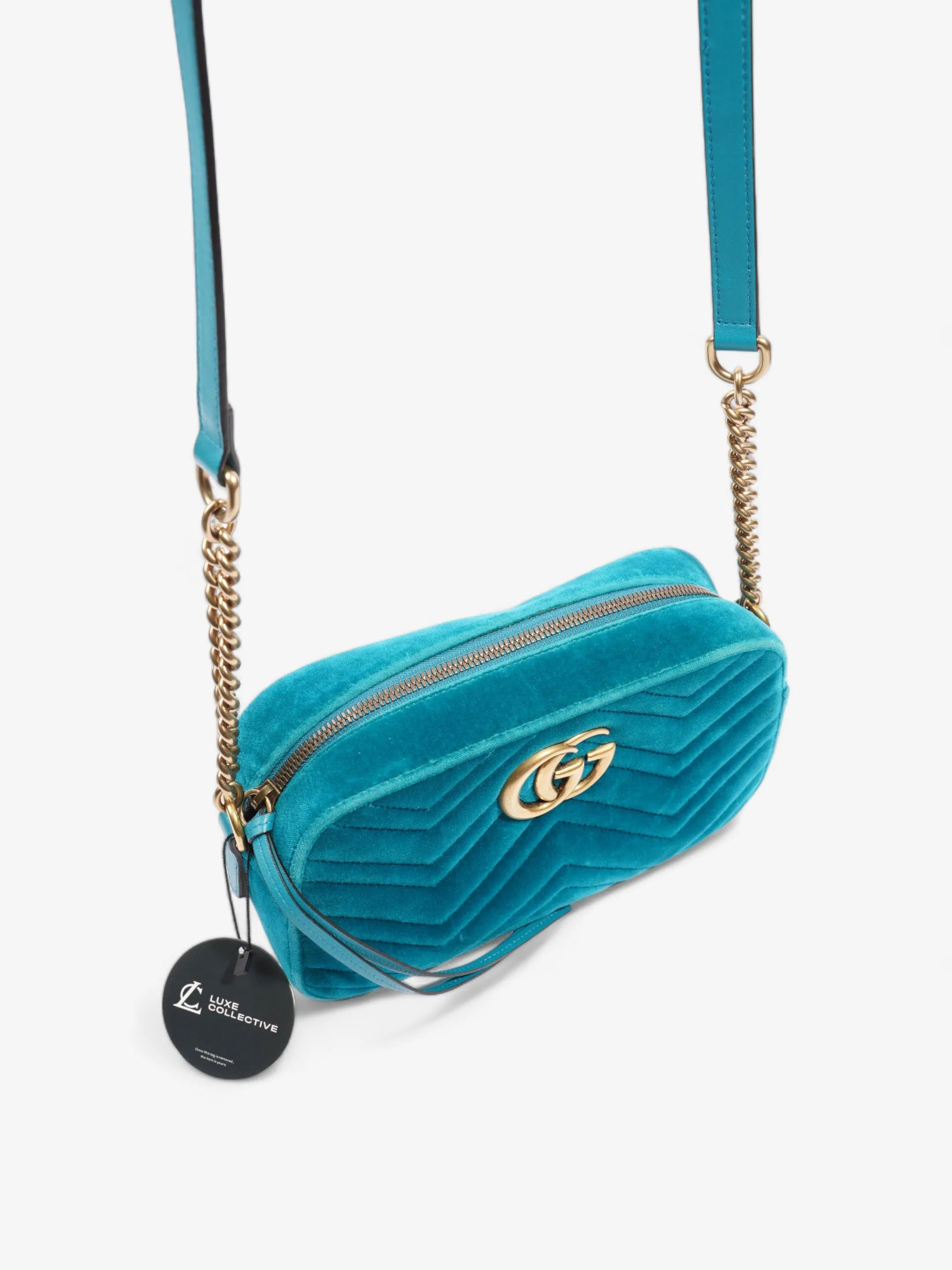 Gucci GG Marmont Blue Velvet Small