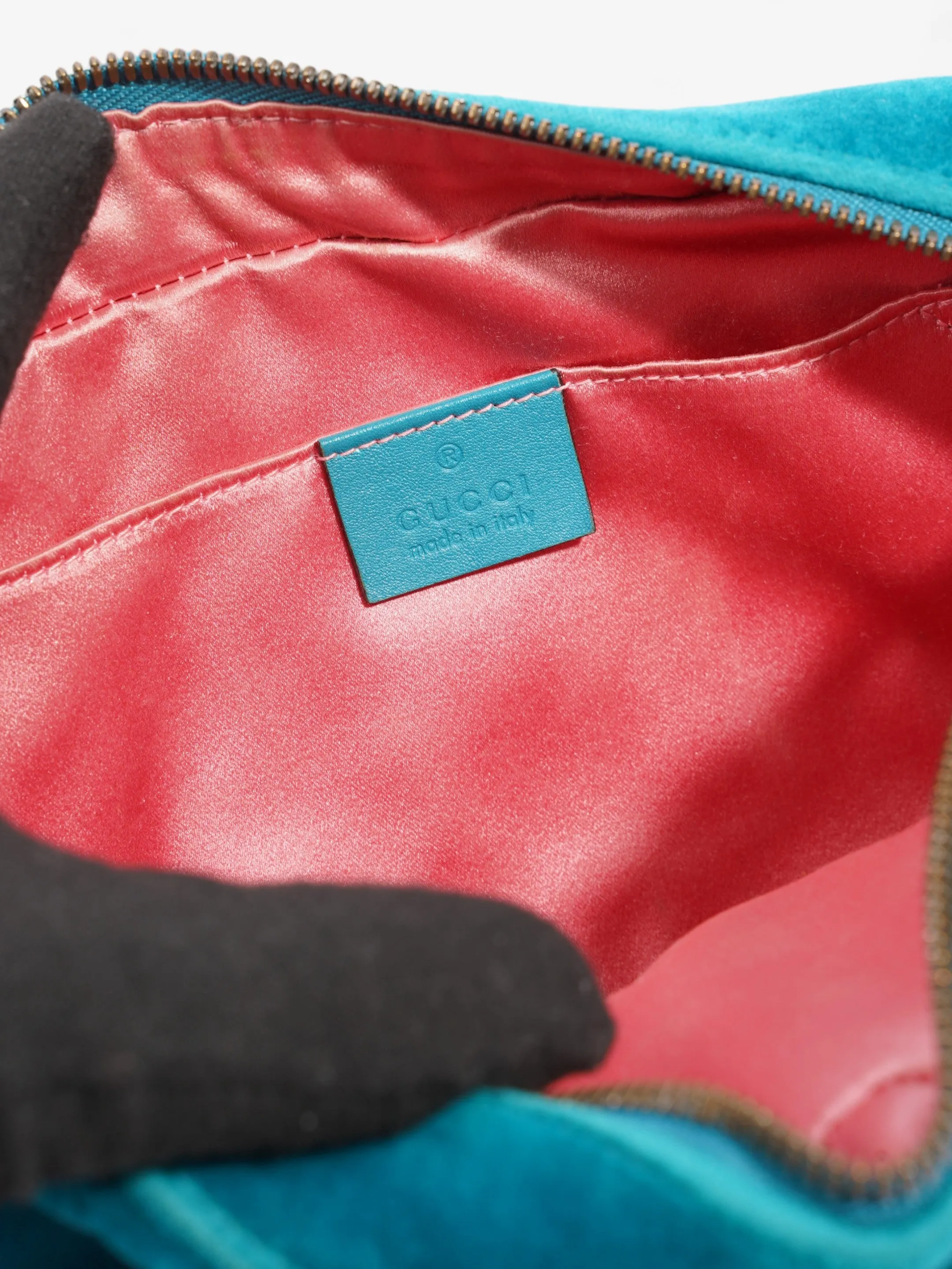 Gucci GG Marmont Blue Velvet Small