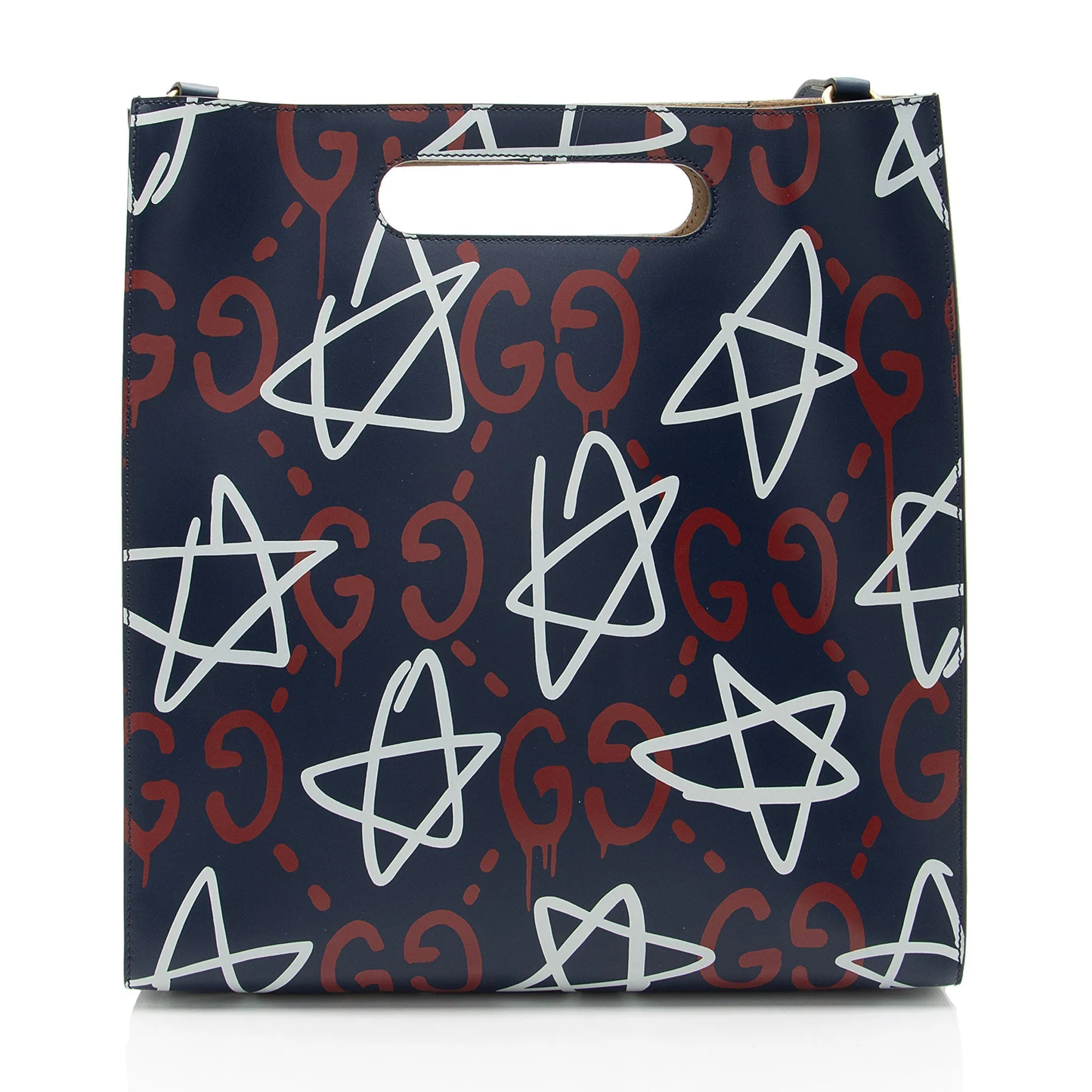 Gucci Leather Ghost Medium Tote