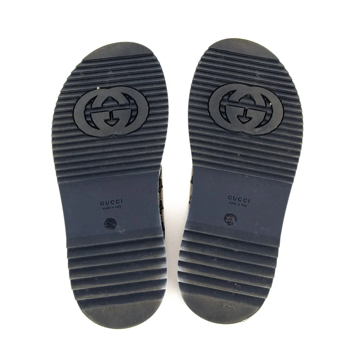 Gucci Navy GG Monogram Platform Slides Size US 8.5 | EU 38.5