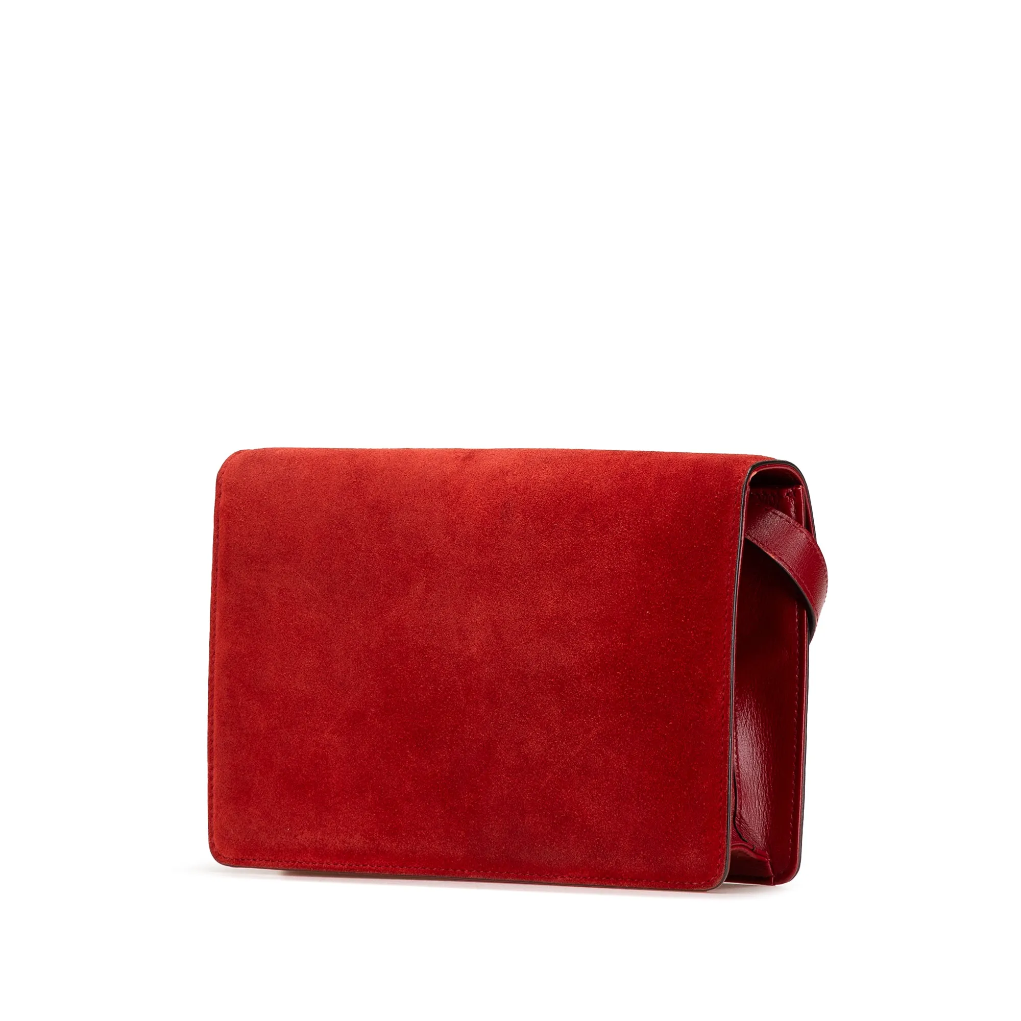 Gucci Small Suede GG Ring Torchon Crossbody