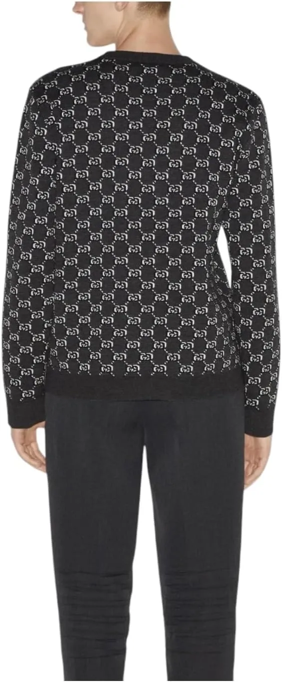 Gucci Wool Jacquard Sweater with GG Shadow