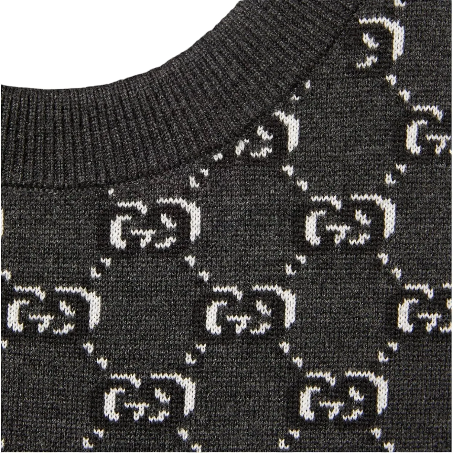 Gucci Wool Jacquard Sweater with GG Shadow