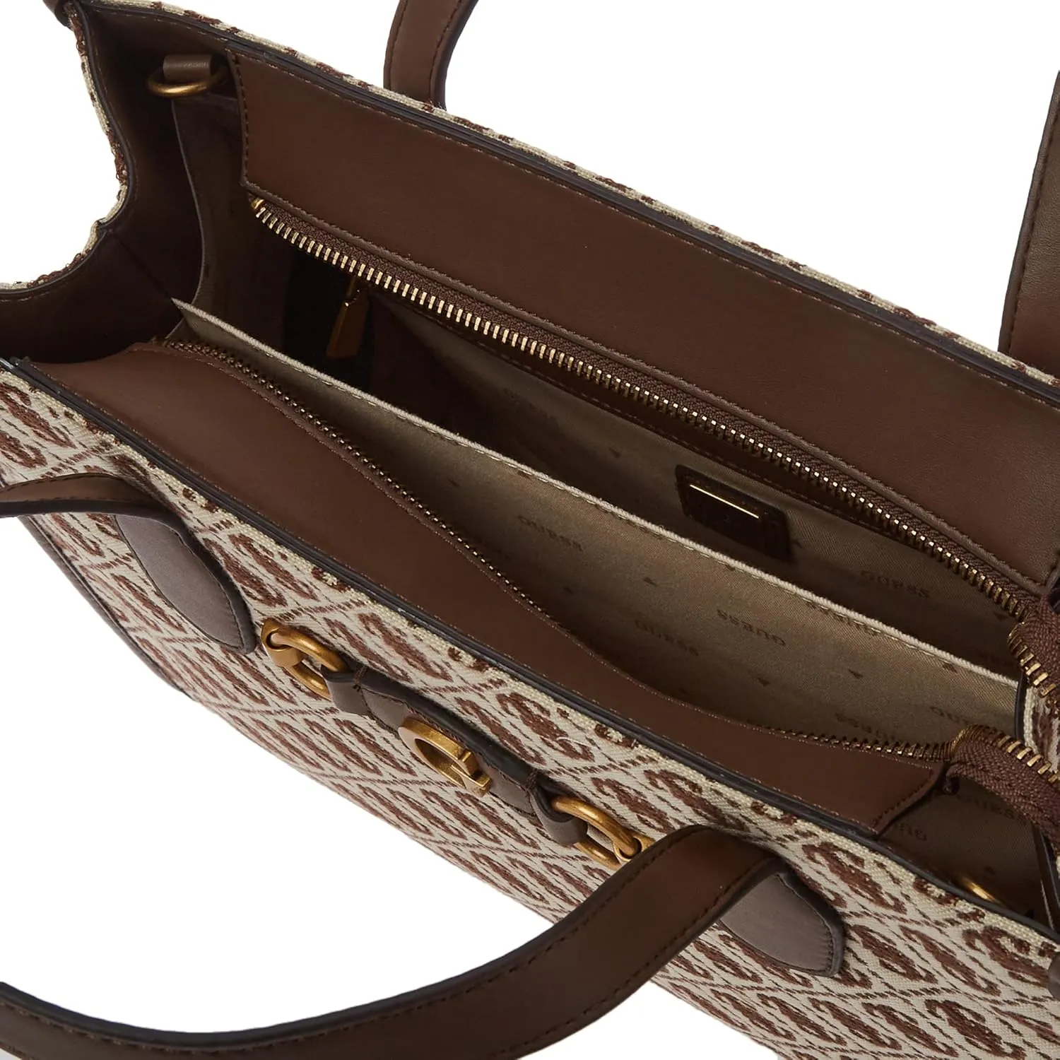 GUESS Izzy 2 Compartment Tote, Dove Logo