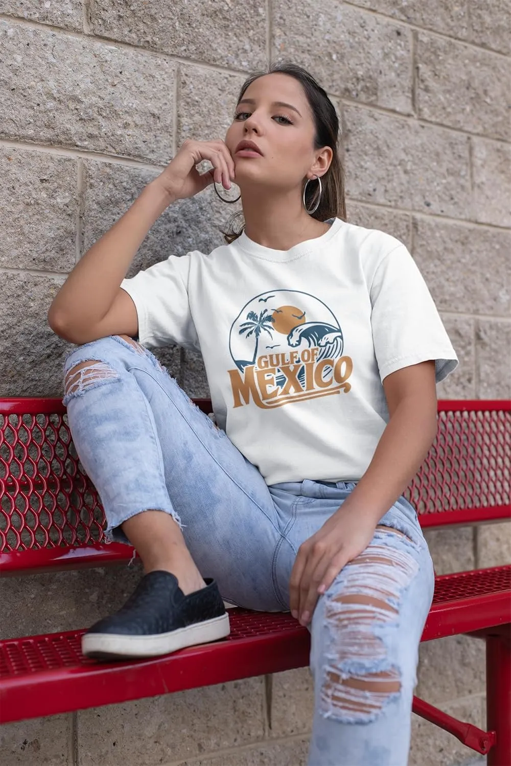 Gulf of Mexico Forever T-Shirt, Vintage Beach Tee, Summer Shirt, Retro Travel Vacation Coastal Art Tee - Meandering Annie