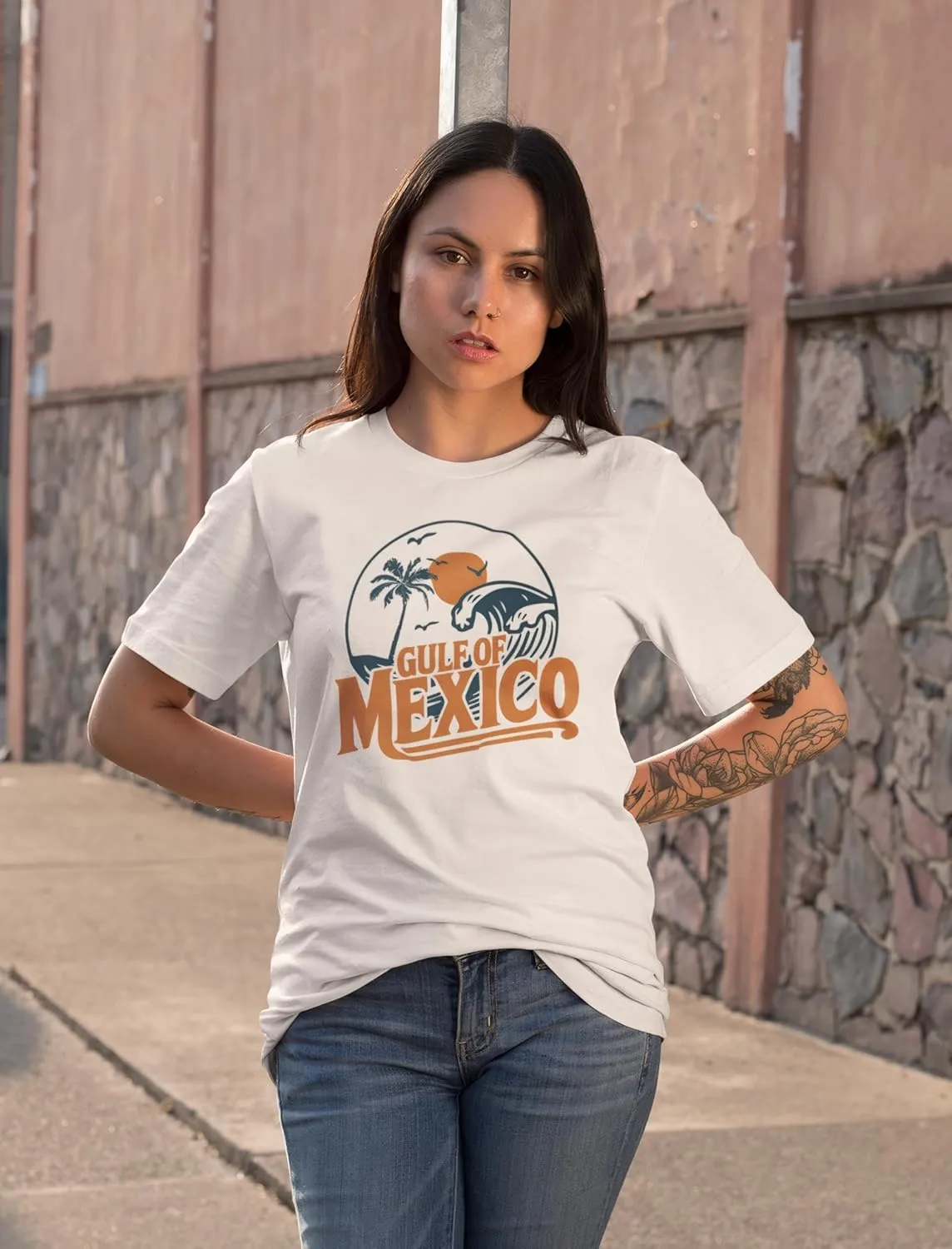 Gulf of Mexico Forever T-Shirt, Vintage Beach Tee, Summer Shirt, Retro Travel Vacation Coastal Art Tee - Meandering Annie
