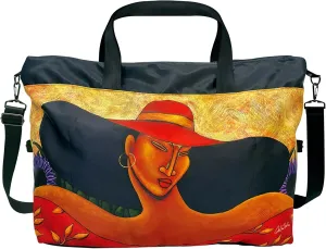 Gym Bag for African American Women, Large Duffle Bag for Sports, Travel, Overnight, Detachable Shoulder Strap, Black Girl Art