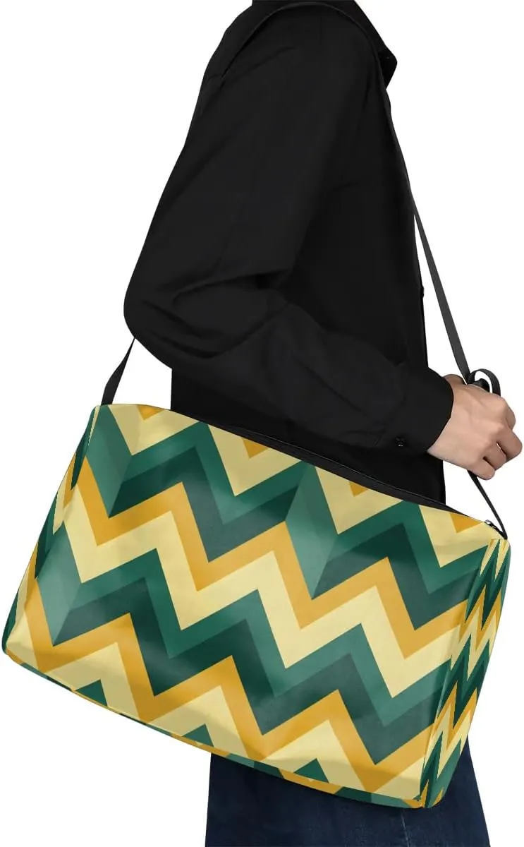 Gym Bags for Men 14.8 Inch Lightweight Carry On Bags for Airplanes Waterproof Duffle Bag for Travel, Art GeometryPattern