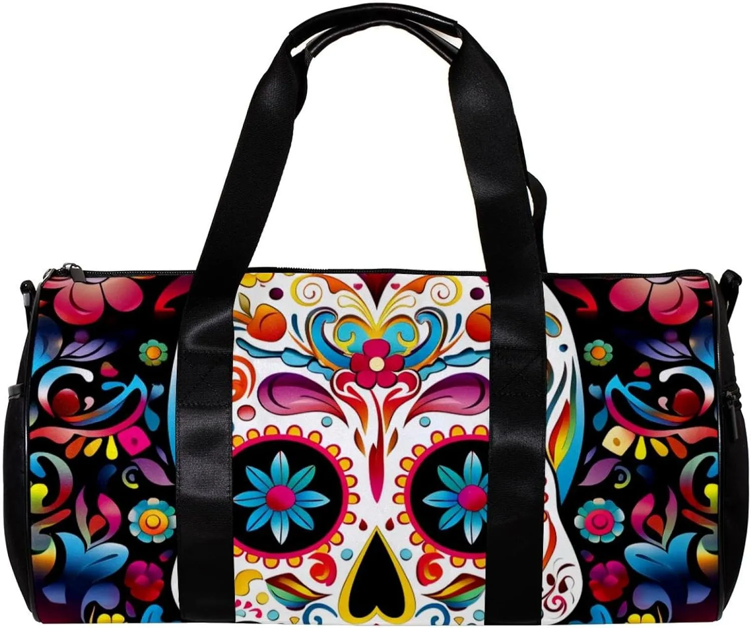 Gym Bags for Women,Duffle Bag for Travel,Ethnic Style Sugar Skull,Gym Bag for Men