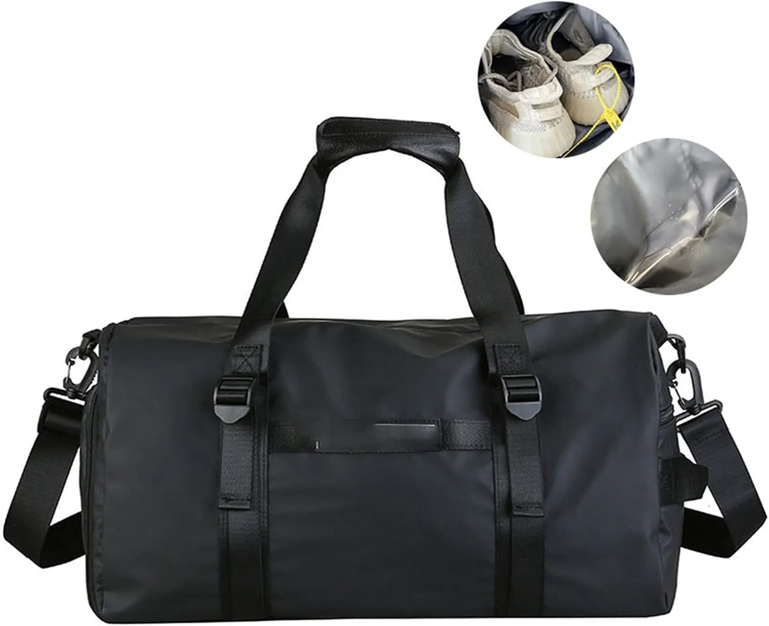Gym Sport Men Waterproof Oxford Handbag Big Travel Luggage Duffel For Women Sports Bag With Shoe Compartment (Champagne)