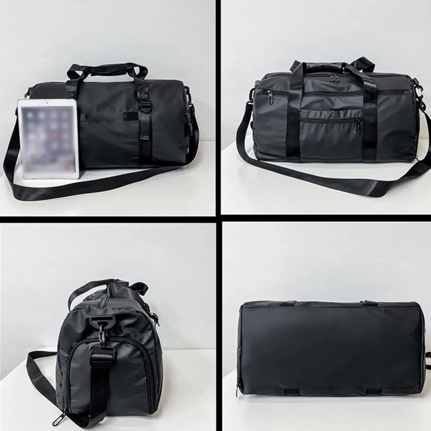 Gym Sport Men Waterproof Oxford Handbag Big Travel Luggage Duffel For Women Sports Bag With Shoe Compartment (Champagne)