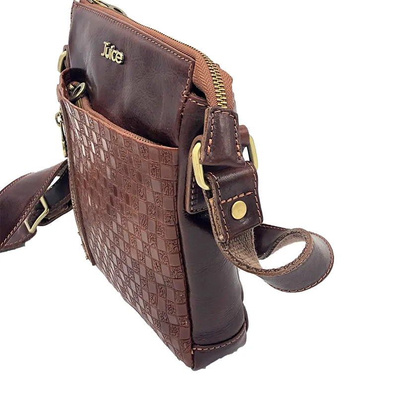 Hand buffered leather shoulder bag art. 112224