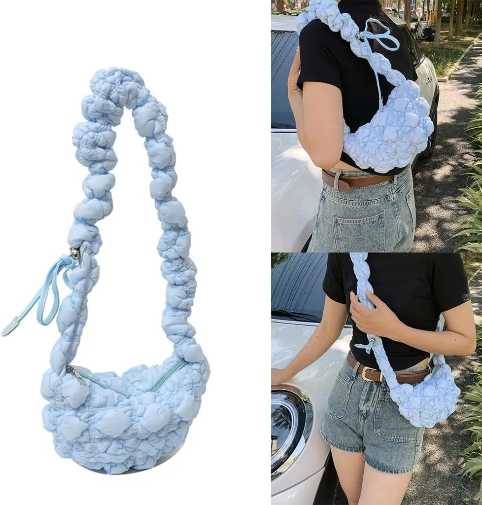 Handbags Shoulder Bags Underarm Bag Cosmetics Makeup Purse Armpit Bag/Blue//