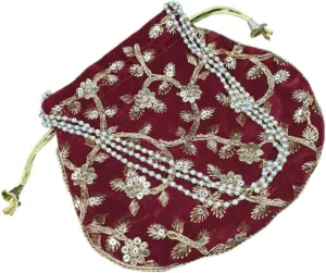 Handcrafted Women Potli Bag Purse Handbag Indian velvet Party Wedding Clutch Bag Traditional Return gift