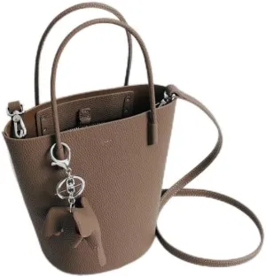 Handmade Genuine Leather Crossbody Bucket Bag – Soft & Durable Cowhide,Small Purse with Adjustable Strap