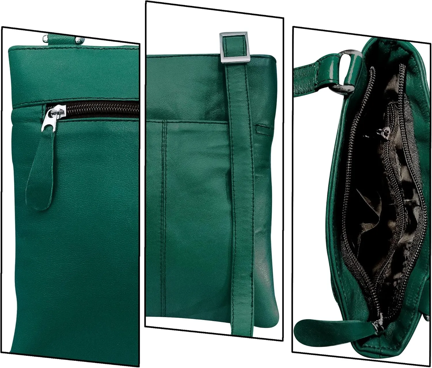 Handmade Real Leather Cross Body Bag Messenger Bag Soft Shoulder Bag Organizer For Ladies Mens Unisex New