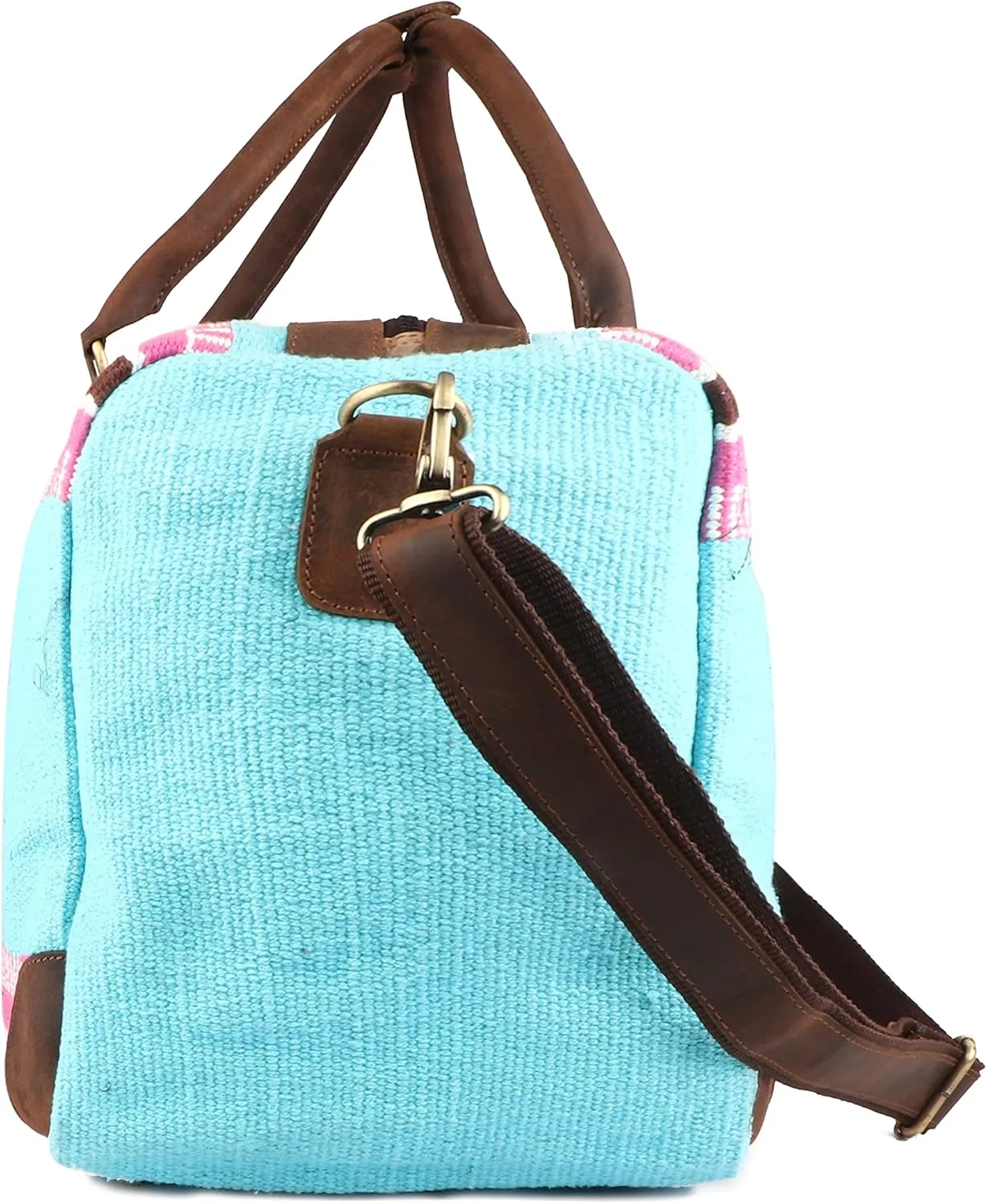 Handwoven Wool Weekender Duffel Travel Bag 03BTDuffle