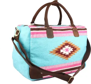 Handwoven Wool Weekender Duffel Travel Bag 03BTDuffle