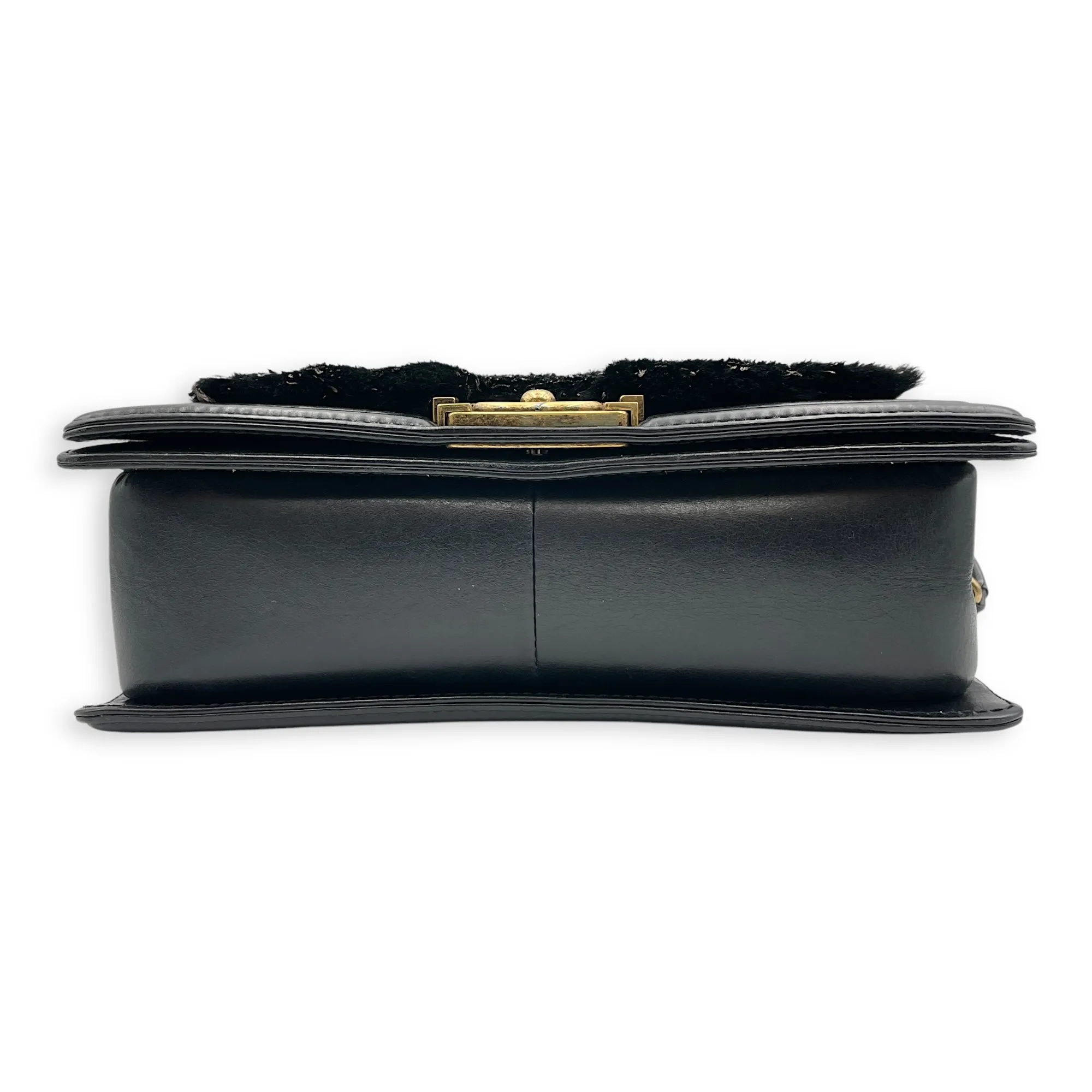 hardware Shoulder Minimalist Old Bag Medium Global delivery Gold Fur, Black Boy Fur in