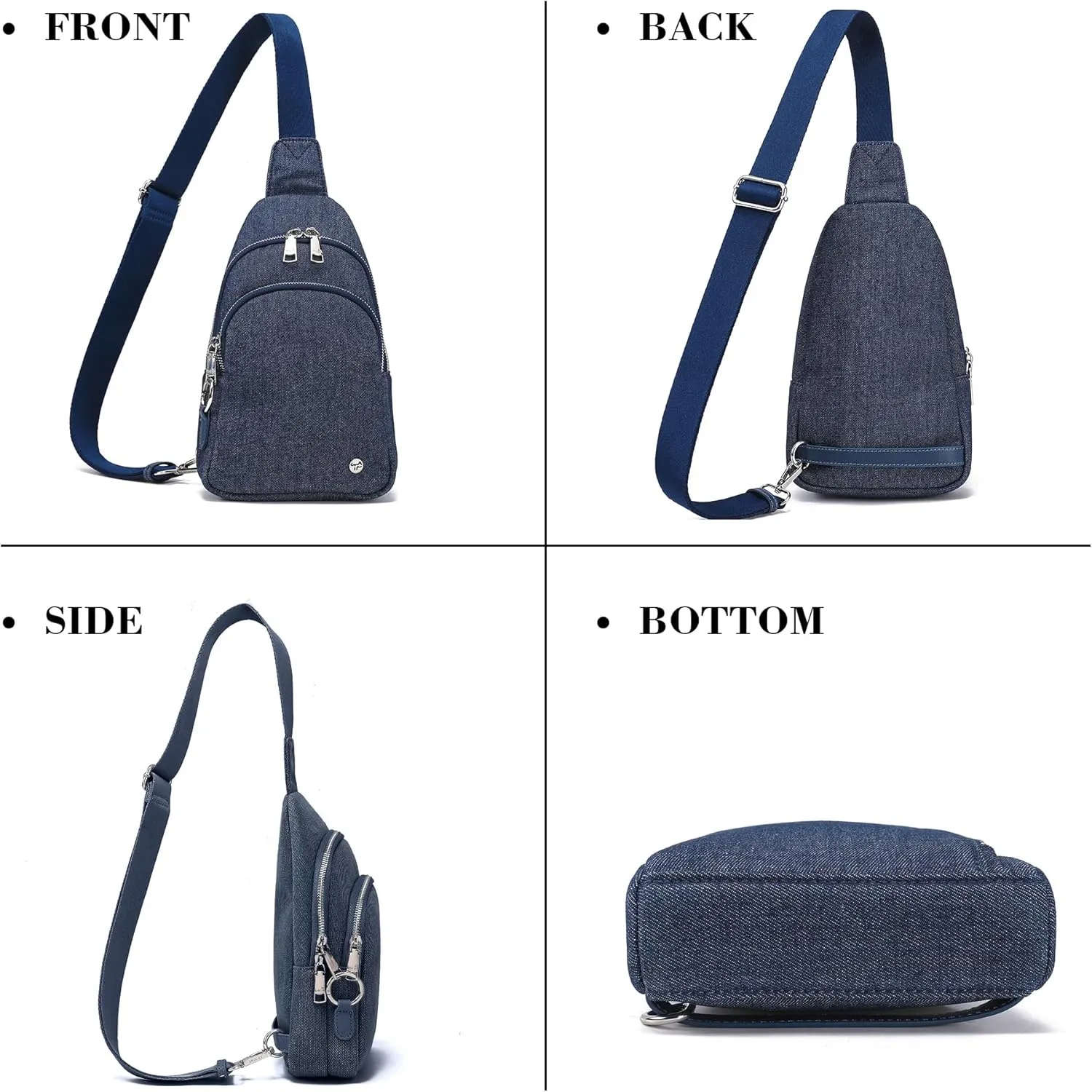Haytijoe Crossbody Bags for Women Leather Sling Bag Anti-theft Cross Body Bag Travel Sling Purse Chest Bags Fanny Packs