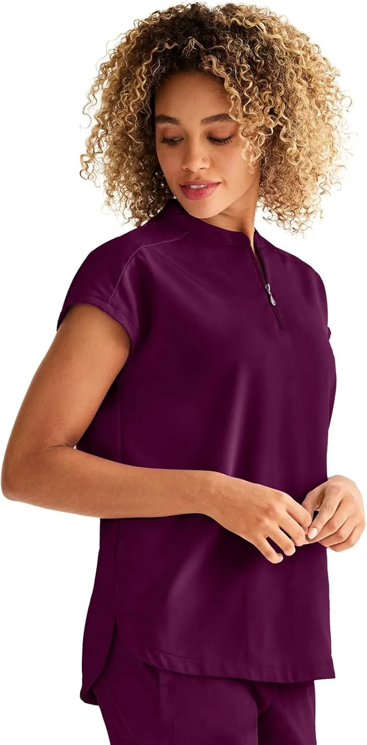 Healing Hands Women Medical Scrub Top Sandy Top with 2 Pockets, Moisture Wicking, 360° Stretch and Recycled Fiber - 2286