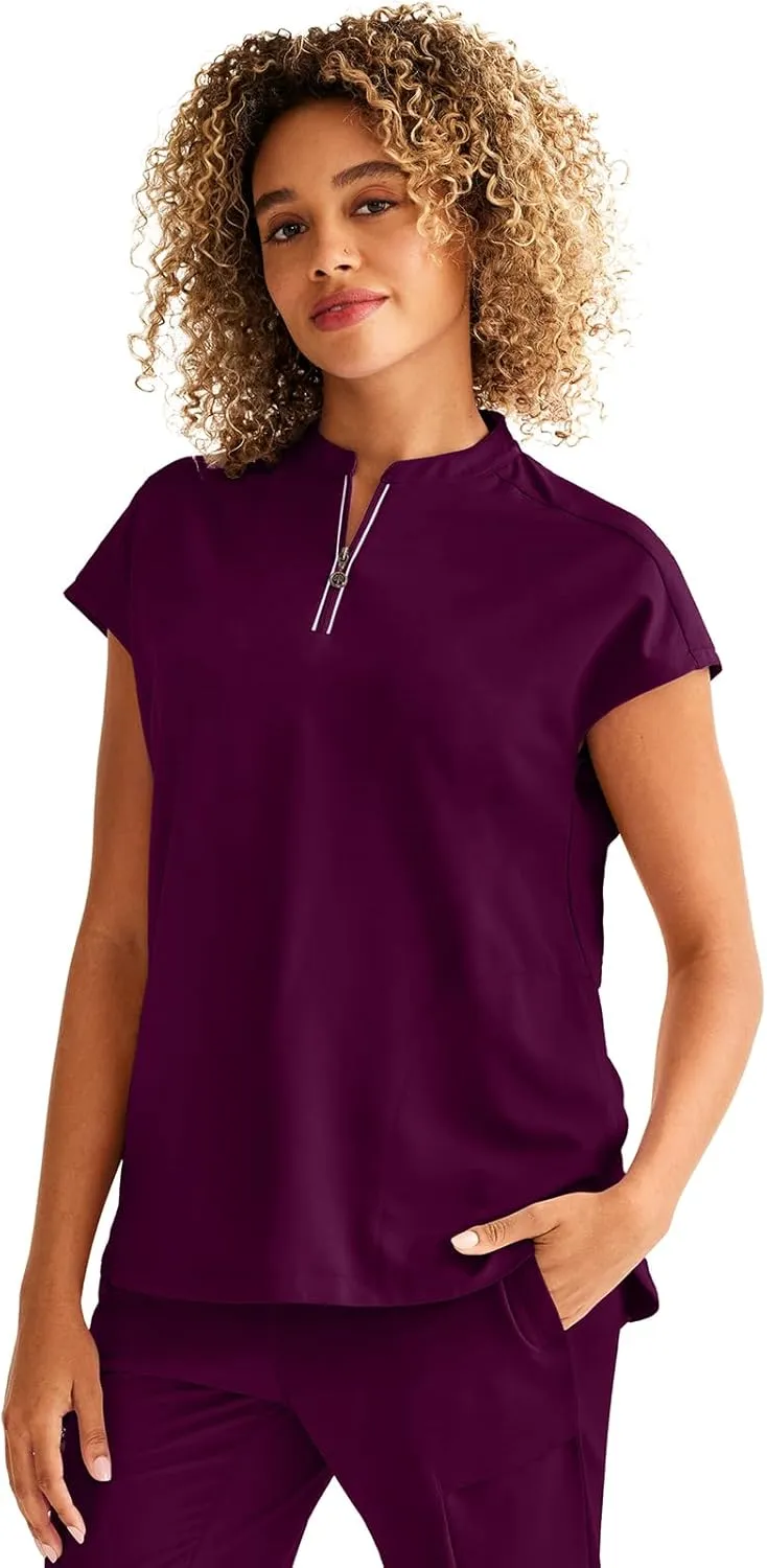 Healing Hands Women Medical Scrub Top Sandy Top with 2 Pockets, Moisture Wicking, 360° Stretch and Recycled Fiber - 2286