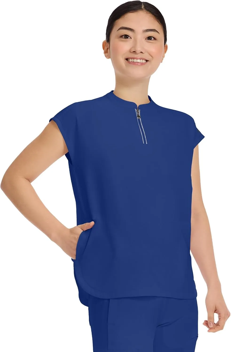 Healing Hands Women Medical Scrub Top Sandy Top with 2 Pockets, Moisture Wicking, 360° Stretch and Recycled Fiber - 2286