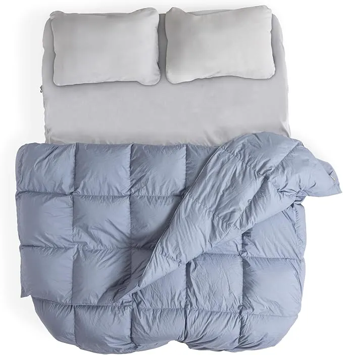 HEST Packable Down Comforter for Camping, Double Size - Warm Outdoor Puffy Blanket, Down Blanket with 50-L Tote, Hydrophobic Duck Down - Perfect for Hiking, Camping, Backpacking & Outdoor Adventures