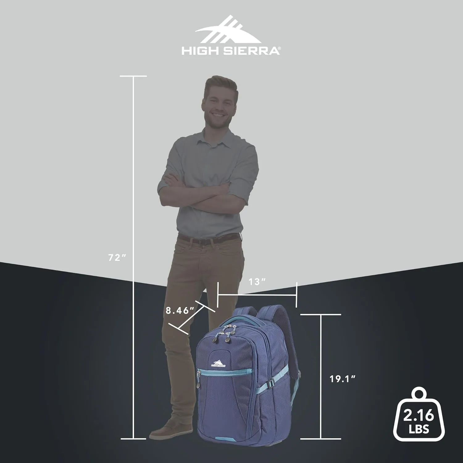 High Sierra Travel Bag, Navy/Graphite Blue, Backpack