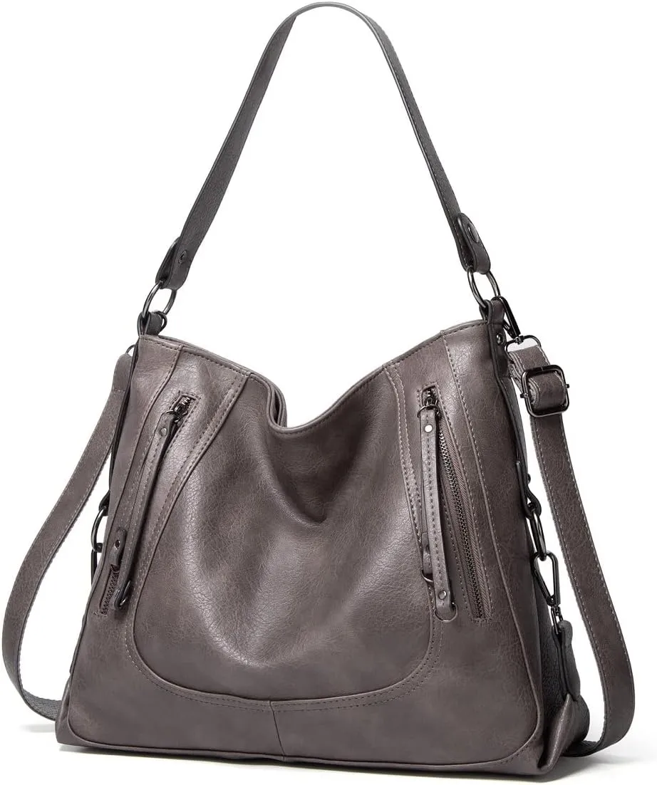Hobo Purses and Handbags for Women Shoulder Bag Large PU Leather Crossbody Bags Tote