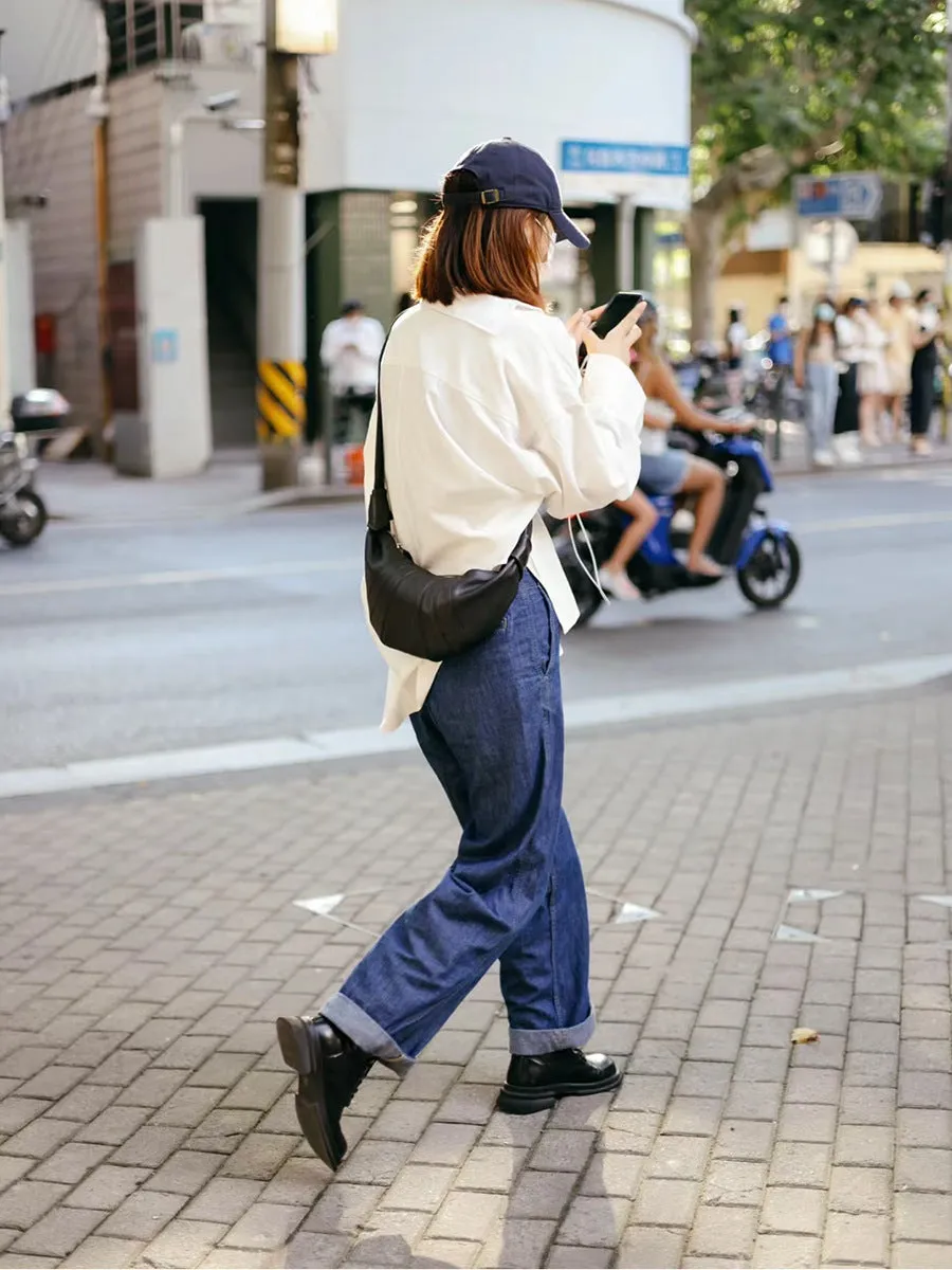 Home Correct Version Of Flat Leather Crossbody Bags
