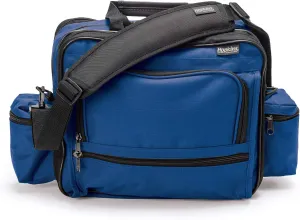 Hopkins Medical Products Mark V Shoulder Bag, HIPAA Compliant Lockable Zippers, Adjustable Straps and Reinforced Bottom, Fold-Down Compartment for Easy Access, 13x11.25x7.5in, Royal Blue