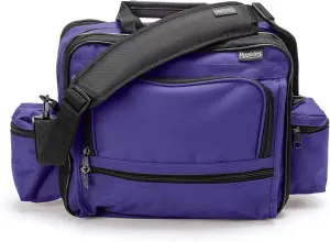 Hopkins Medical Products Mark V Shoulder Bag, HIPAA Compliant Lockable Zippers for Security, Adjustable Straps and Reinforced Bottom, Fold-Down Compartment for Easy Access, 13x11.25x7.5 inch, Purple