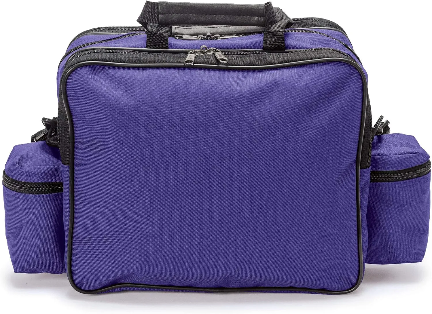 Hopkins Medical Products Mark V Shoulder Bag, HIPAA Compliant Lockable Zippers for Security, Adjustable Straps and Reinforced Bottom, Fold-Down Compartment for Easy Access, 13x11.25x7.5 inch, Purple