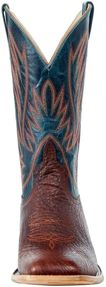 Horsepower Boots Mens Horsepower Top Hand Cowboy Comanche Shrunken Shoulder 13 Navy Explosion Top Boot