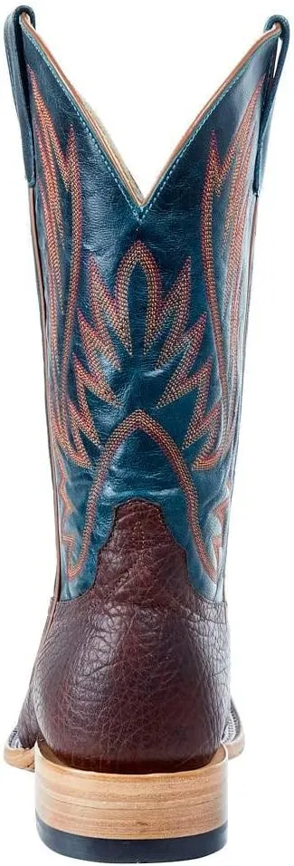 Horsepower Boots Mens Horsepower Top Hand Cowboy Comanche Shrunken Shoulder 13 Navy Explosion Top Boot
