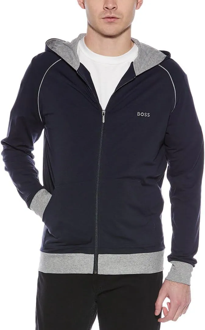 Hugo Boss Men's Navy Blue Mix & Match Hoodie Jacket 50469540