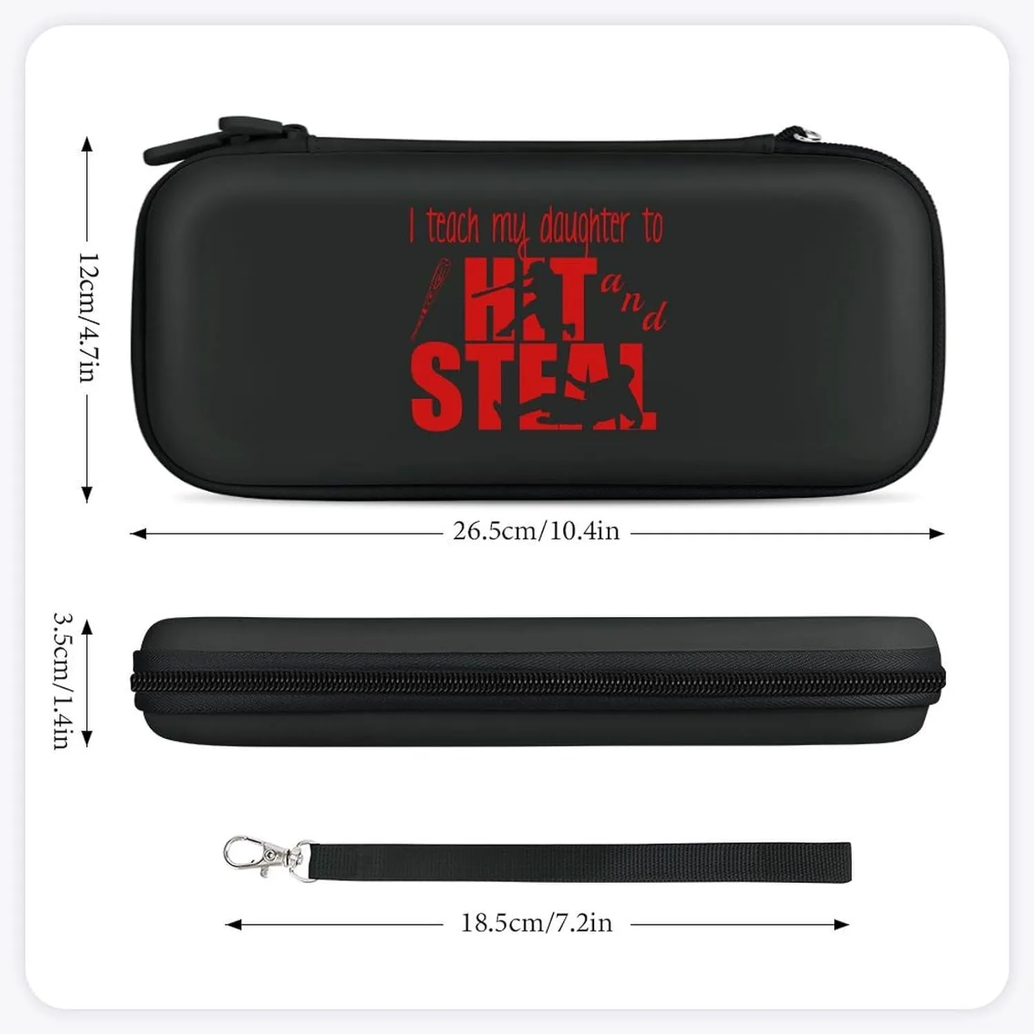 I Teach My Kids to Hit and Steal Fashion Compatible with Switch Carrying Case Portable Protector Bag with 15 Games Accessories Travel Black-Style