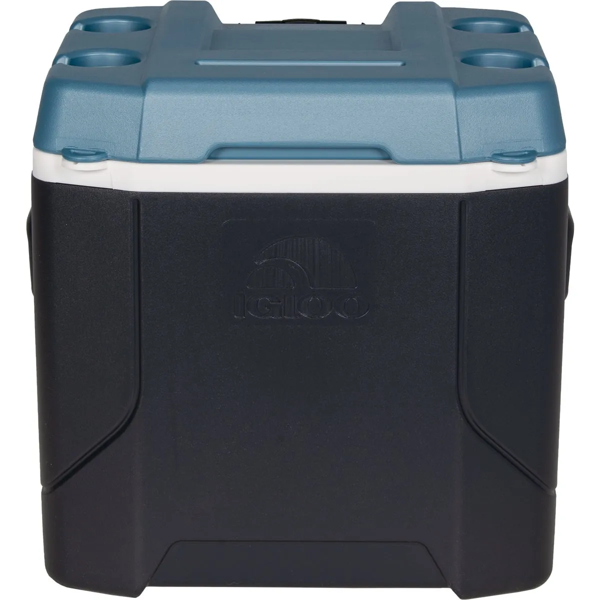 Igloo MaxCold Profile 54 Qt. 2-Wheeled Cooler, Jet Carbon & Ice Blue