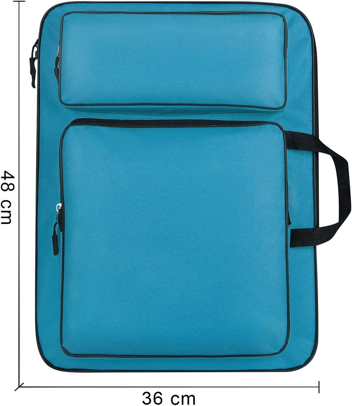 ITODA A3 Art Portfolio Carry Case Bag Drawboard Tote Handheld Storage Portable Shoulder Lightweight Box for 8k Sketch Pad Artist Drawing Painting Supplies