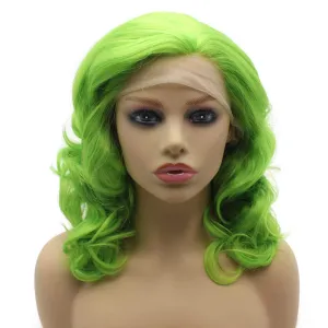 iwonawig Shoulder Length Wavy Synthetic Lace Front Wig Heat Friendly Fiber Hair