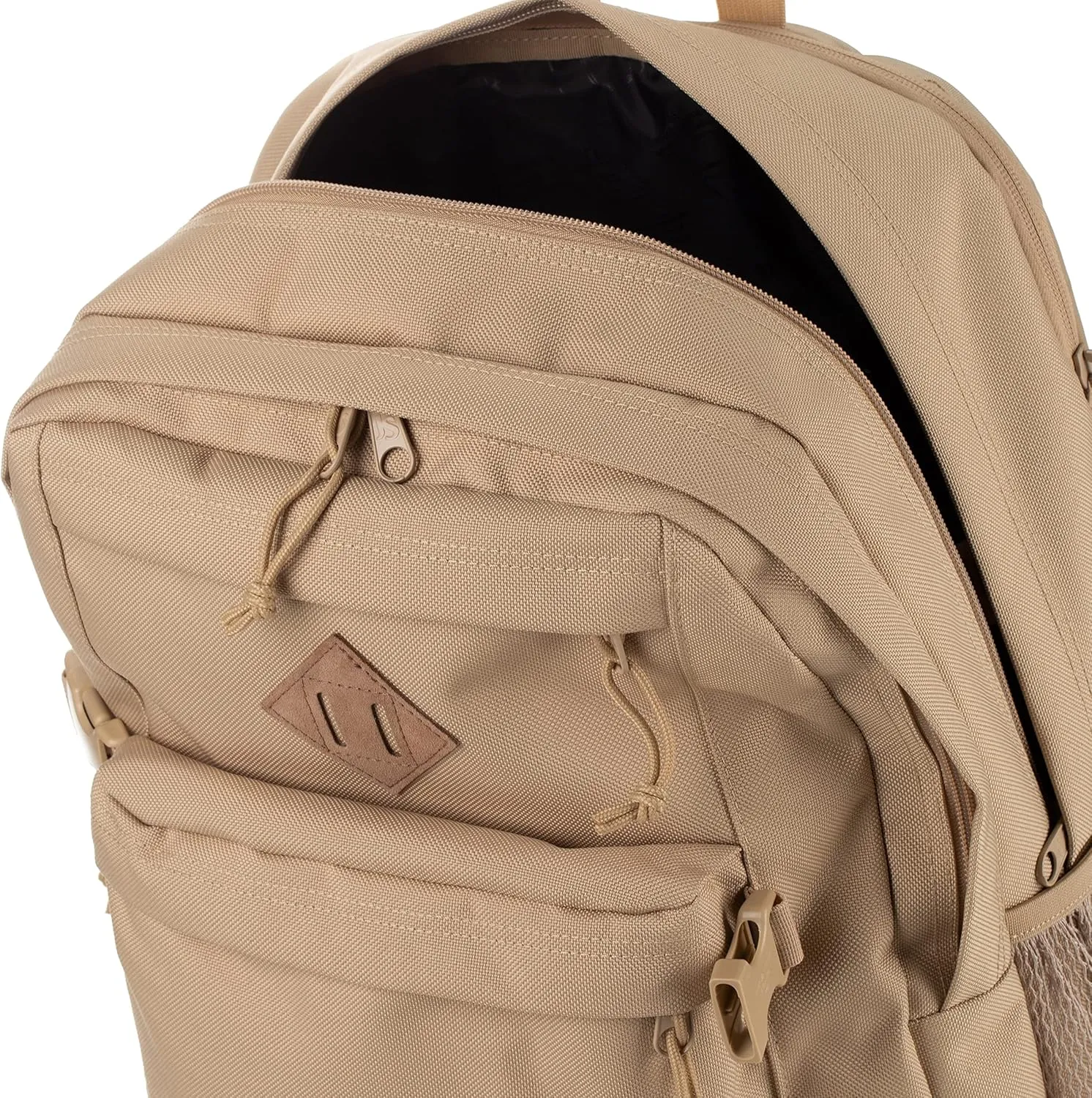 JanSport Main Campus FX Backpack - Travel or Work Bag w 15-Inch Laptop Pack with Leather Trim, Travertine