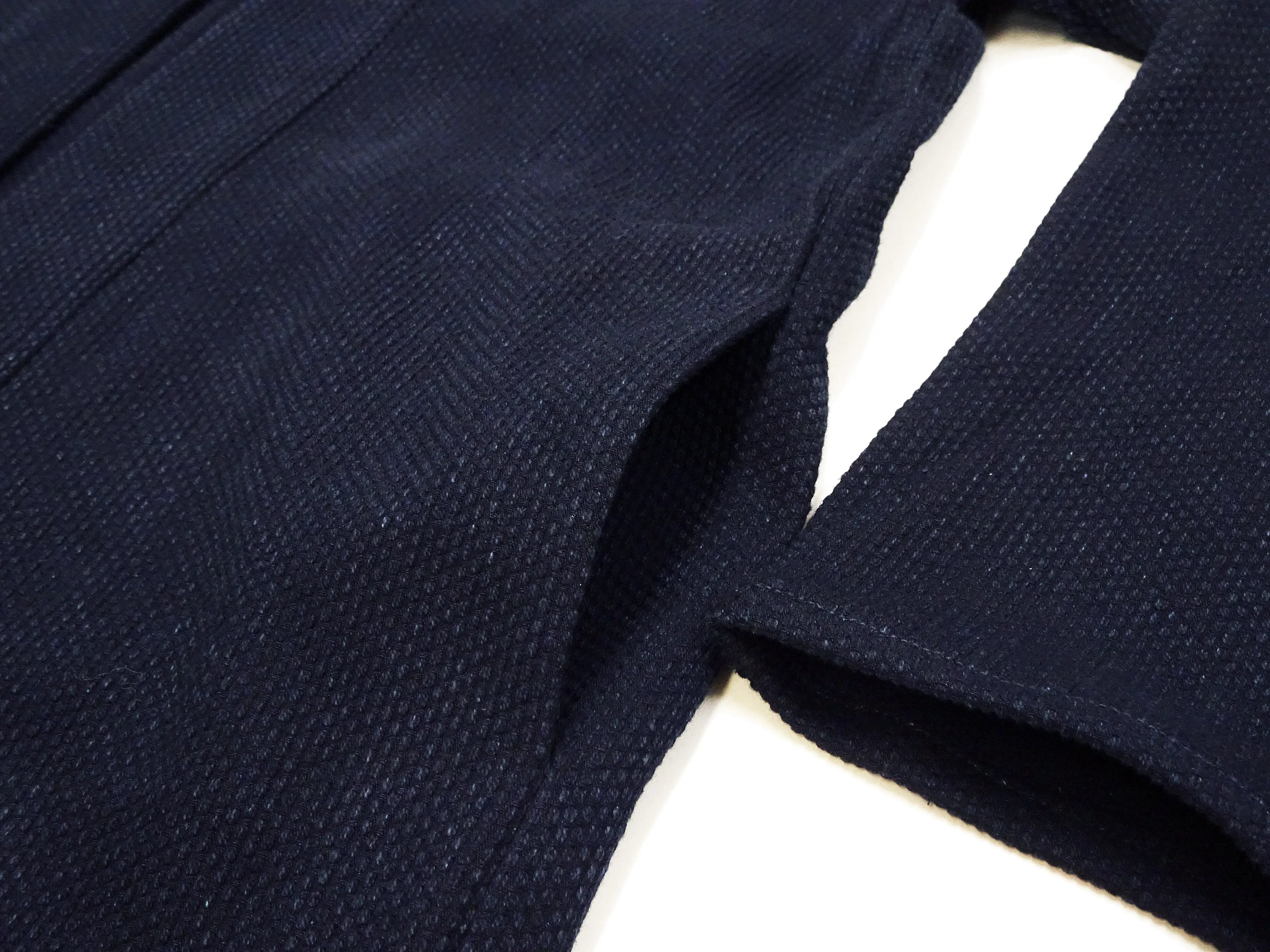 Japan Blue Jeans Indigo Sashiko Jacket Men's Casual Japanese Kimono-Style Haori Lightweight Layering Outerwear JBOT1305 One-Wash One-Size-Fits-Most For Men